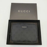 GUCCI GG柄 小物入れ ポーチ ブラック レディース グッチ【中古】6-0530G∞