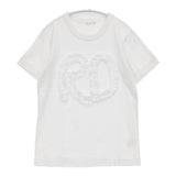 R&D.M.Co- 25SS FRILL EMBROIDERY H/T SHIRT 定価25300円 サイズL フリル 半袖Ｔシャツ カットソー ホワイト レディース オールドマンズテーラー【中古】6-0506S◎