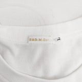 R&D.M.Co- 25SS FRILL EMBROIDERY H/T SHIRT 定価25300円 サイズL フリル 半袖Ｔシャツ カットソー ホワイト レディース オールドマンズテーラー【中古】6-0506S◎
