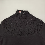 R&D.M.Co- 未使用品 ハンドクロシェットプルオーバー 定価96800円 セーター ニット ブラック レディース オールドマンズテーラー【中古】6-0227M♪