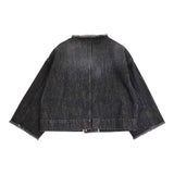 R&D.M.Co- CUT OFF DENIM JAKET 定価53900円 カットオフ デニムジャケット ブラック レディース オールドマンズテーラー【中古】6-0518M∞