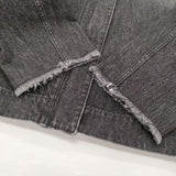R&D.M.Co- CUT OFF DENIM JAKET 定価53900円 カットオフ デニムジャケット ブラック レディース オールドマンズテーラー【中古】6-0518M∞