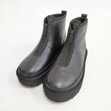 WHITE MOUNTAINEERING/UGG 未使用品 NEUMEL Zip レザームートンブーツ 定価36300円 WM2273802 23cm ブーツ ブラック レディース ホワイトマウンテニアリング/アグ【中古】6-0808T◎