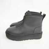 WHITE MOUNTAINEERING/UGG 未使用品 NEUMEL Zip レザームートンブーツ 定価36300円 WM2273802 23cm ブーツ ブラック レディース ホワイトマウンテニアリング/アグ【中古】6-0808T◎