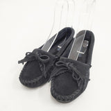 Minnetonka サイズ5 スエード モカシン ブラック レディース ミネトンカ【中古】6-0605G◎
