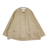 heavenly コットンツイルノーカラージャケット 定価14080円 ノーカラージャケット 25SS ベージュ レディース ヘブンリー【中古】6-0227M♪