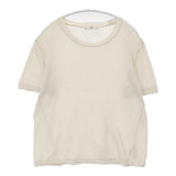 unfil recycle cotton basic fit tee WWSP-UW120 サイズ0 半袖Ｔシャツ カットソー ベージュ キナリ ユニセックス アンフィル【中古】6-0611S∞