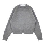 SLOBE IENA cherie刺繍ニット 定価13200円 ウール セーター ニット 23AW グレー レディース スローブイエナ【中古】6-0816T∞