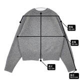 SLOBE IENA cherie刺繍ニット 定価13200円 ウール セーター ニット 23AW グレー レディース スローブイエナ【中古】6-0816T∞