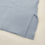 SLOBE IENA コットンダブルフェイスプルオーバー 定価9900円 セーター ニット 24AW サックスブルー レディース スローブイエナ【中古】6-0904T♪