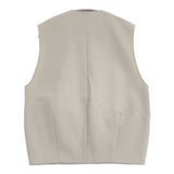 Mila Owen 未使用品 キーネックコクーンプルベスト 09WFT244197 ベスト 24AW アイボリー レディース ミラオーウェン【中古】6-0518M∞