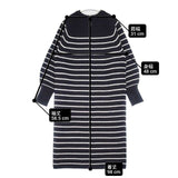 NOLLEY'S 新品 パール付き片畦ニットワンピース 定価18700円 ワンピース 23AW ブラック ホワイト レディース ノーリーズ【中古】6-0816T∞