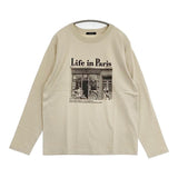JOURNAL STANDARD 新品 PARIS PHOTOロンT 長袖Ｔシャツ カットソー ロンＴ 25SS ベージュ レディース ジャーナルスタンダード【中古】6-0518M∞