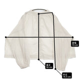 nest Robe UpcycleLino 近江晒天然染め ギャザーショートブラウス 01231-1018 ブラウス シャツ キナリ レディース ネストローブ【中古】6-0326M◎