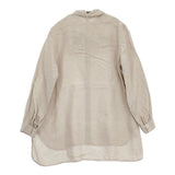 nest Robe リネンボウタイブラウス リボン 01194-1356 ブラウス シャツ ベージュ レディース ネストローブ【中古】6-0326M◎