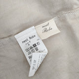 nest Robe リネンボウタイブラウス リボン 01194-1356 ブラウス シャツ ベージュ レディース ネストローブ【中古】6-0326M◎