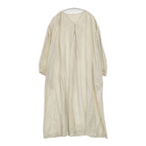 nest Robe リネンVネックフロントタックワンピース 01201-1427 ロング ワンピース ベージュ レディース ネストローブ【中古】6-0312M◎