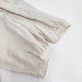 nest Robe リネンVネックフロントタックワンピース 01201-1427 ロング ワンピース ベージュ レディース ネストローブ【中古】6-0312M◎