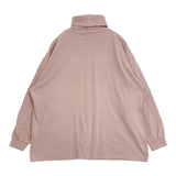 UpcycleLino BASIC 天竺長袖ビッグタートル nest Robe 600235-7054 長袖Ｔシャツ カットソー ロンＴ ピンク ユニセックス アップサイクルリノ【中古】6-0621M∞
