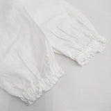 nest Robe リネンビエラスタンドフリルブラウス 01175-1112-47 ブラウス シャツ ホワイト レディース ネストローブ【中古】6-0326M◎