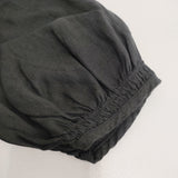 nest Robe 24SS リネンコンビシャーリングワンピース サイズF 01242-1523 半袖 ワンピース ブラック レディース ネストローブ【中古】6-0506S◎