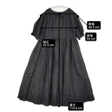 nest Robe 24SS リネンコンビシャーリングワンピース サイズF 01242-1523 半袖 ワンピース ブラック レディース ネストローブ【中古】6-0506S◎