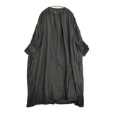 nest Robe リネンスモックドレスワンピース 01213-1054-1 ギャザー ワンピース ブラック レディース ネストローブ【中古】6-0403M♪