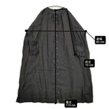 nest Robe リネンスモックドレスワンピース 01213-1054-1 ギャザー ワンピース ブラック レディース ネストローブ【中古】6-0403M♪