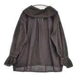 nest Robe UPCYCLELINO 小谷実由さん別注 EP blouse 01222-1227 フリル ブラウス シャツ チャコールグレー レディース ネストローブ【中古】6-0326M◎