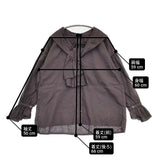 nest Robe UPCYCLELINO 小谷実由さん別注 EP blouse 01222-1227 フリル ブラウス シャツ チャコールグレー レディース ネストローブ【中古】6-0326M◎