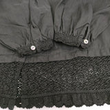 nest Robe リネンコットン 切替レースブラウス 01233-1033 ブラウス シャツ ブラック レディース ネストローブ【中古】6-0326M◎