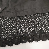nest Robe リネンコットン 切替レースブラウス 01233-1033 ブラウス シャツ ブラック レディース ネストローブ【中古】6-0326M◎