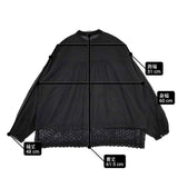 nest Robe リネンコットン 切替レースブラウス 01233-1033 ブラウス シャツ ブラック レディース ネストローブ【中古】6-0326M◎