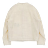 23区 GIOLICA カラーミックスツイード ジャケット 38 定価47300円 JKWOCS0010 ノーカラージャケット 24SS ホワイト レディース ニジュウサンク【中古】6-0227T♪