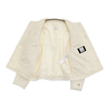 23区 GIOLICA カラーミックスツイード ジャケット 38 定価47300円 JKWOCS0010 ノーカラージャケット 24SS ホワイト レディース ニジュウサンク【中古】6-0227T♪