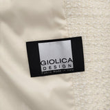 23区 GIOLICA カラーミックスツイード ジャケット 38 定価47300円 JKWOCS0010 ノーカラージャケット 24SS ホワイト レディース ニジュウサンク【中古】6-0227T♪