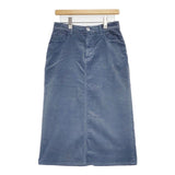 23区 DENIME ベルベットストレッチ スカート 定価17930円 ロングスカート ブルー レディース ニジュウサンク【中古】6-0827T∞