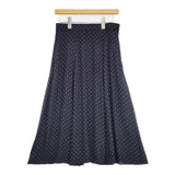 23区 洗える トライアングルプリントスカート SKWOSM0304 サイズ40 フレア ロングスカート ネイビー パープル レディース ニジュウサンク【中古】6-0326M◎