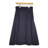 23区 洗える トライアングルプリントスカート SKWOSM0304 サイズ40 フレア ロングスカート ネイビー パープル レディース ニジュウサンク【中古】6-0326M◎