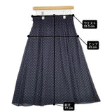 23区 洗える トライアングルプリントスカート SKWOSM0304 サイズ40 フレア ロングスカート ネイビー パープル レディース ニジュウサンク【中古】6-0326M◎