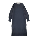 23区 ウールブレンド パール ニット ワンピース ネイビー レディース ニジュウサンク【中古】6-0827T∞