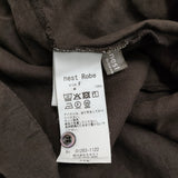 nest Robe 清水みさとさん別注 リネンクルーネックリボンドレス 定価31900円 ワンピース 25AW ブラウン レディース ネストローブ【中古】6-0304S♪