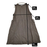 nest Robe 清水みさとさん別注 リネンクルーネックリボンドレス 定価31900円 ワンピース 25AW ブラウン レディース ネストローブ【中古】6-0304S♪