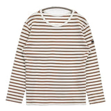 23区/ARMOR LUX 洗える スムース ボーダー 定価14960円 長袖Ｔシャツ カットソー ロンＴ ホワイト ブラウン レディース ニジュウサンク/アルモーリュックス【中古】6-0625M∞