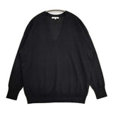 23区 MY STANDARD シルクコットンベーシック Vネック KR23IA0308 セーター ニット ブラック レディース ニジュウサンク【中古】6-0621M∞