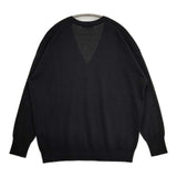 23区 MY STANDARD シルクコットンベーシック Vネック KR23IA0308 セーター ニット ブラック レディース ニジュウサンク【中古】6-0621M∞