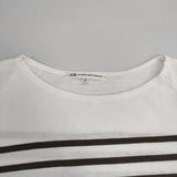 23区 BUGIS ハーフスリーブ ボーダー 半袖Ｔシャツ カットソー ホワイト ブラウン レディース ニジュウサンク【中古】6-0611S∞