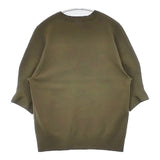 23区 テンセルストレッチ パフスリーブ ニット 半袖 セーター ニット カーキ レディース ニジュウサンク【中古】6-0617S∞