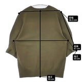 23区 テンセルストレッチ パフスリーブ ニット 半袖 セーター ニット カーキ レディース ニジュウサンク【中古】6-0617S∞