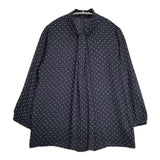 23区 洗える トライアングルプリント ネックデザイン ブラウス BLWOSM0304 ブラウス シャツ ネイビー レディース ニジュウサンク【中古】6-0621M∞
